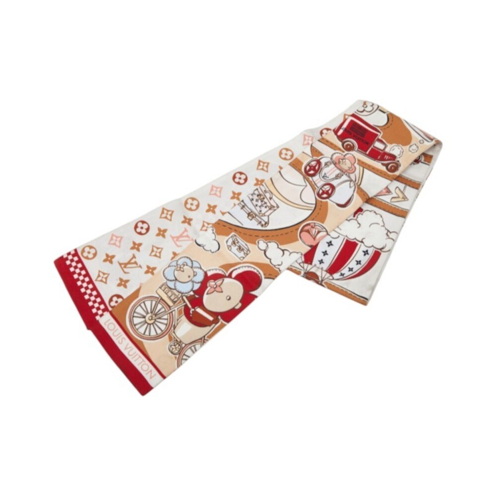 Louis Vuitton Bandeau Speedy Vivienne Narrow Scarf M79674 White Multicolor Wo...